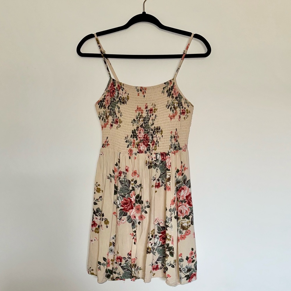 Angie Cream Floral Mini Dress